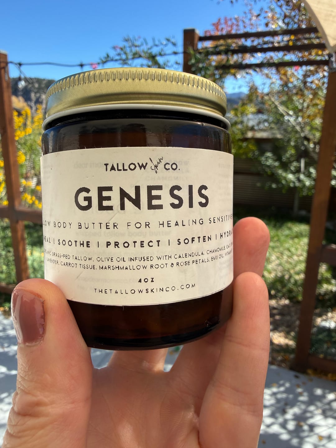 Customer photo review of Genesis — Botanical Tallow Body Butter for Sensitive & Inflamed Skin