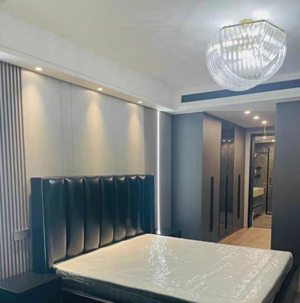 Customer photo review of Glass Pendant Light, Gold Frame, Hand-Shaped Clear Glass Rods