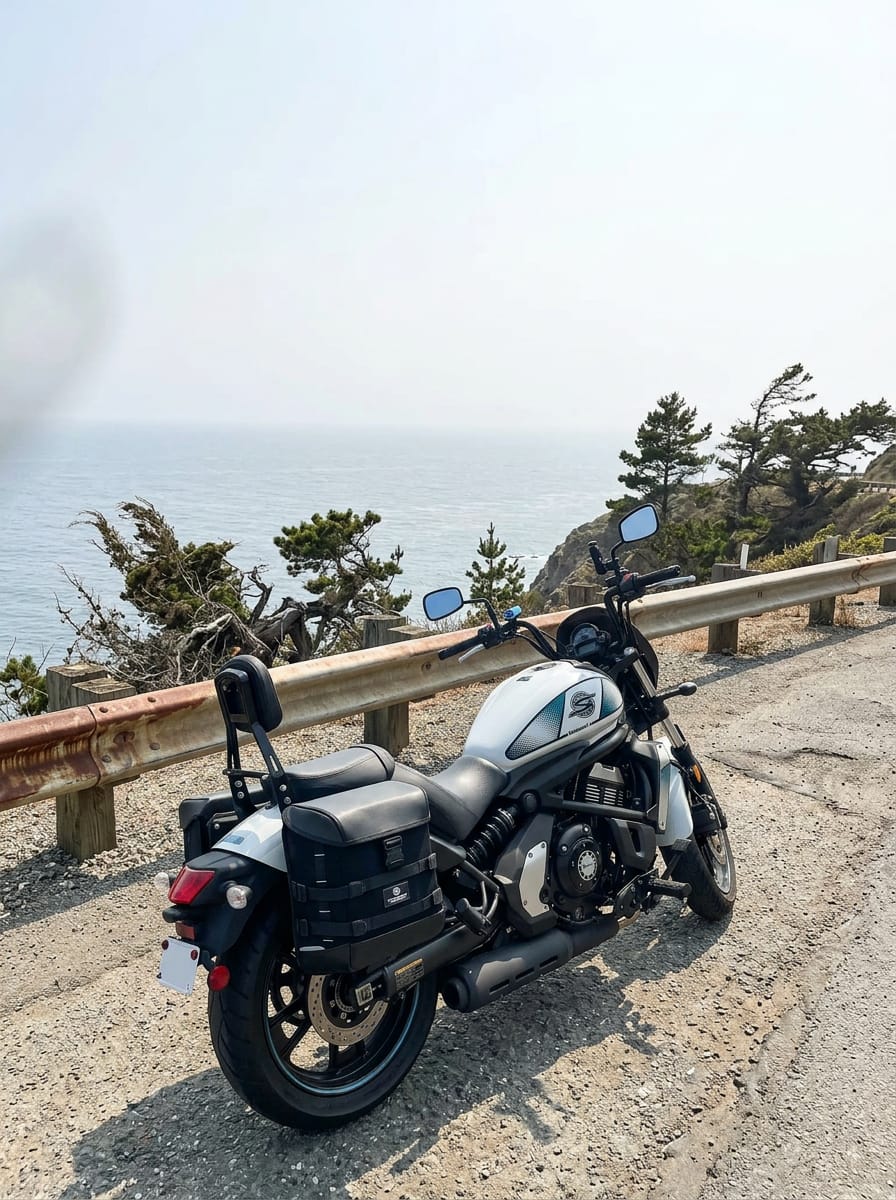 Customer photo review of 30L - Incognito Quick-Mount Medium Kawasaki Vulcan S VN650 Motorcycle Saddlebags
