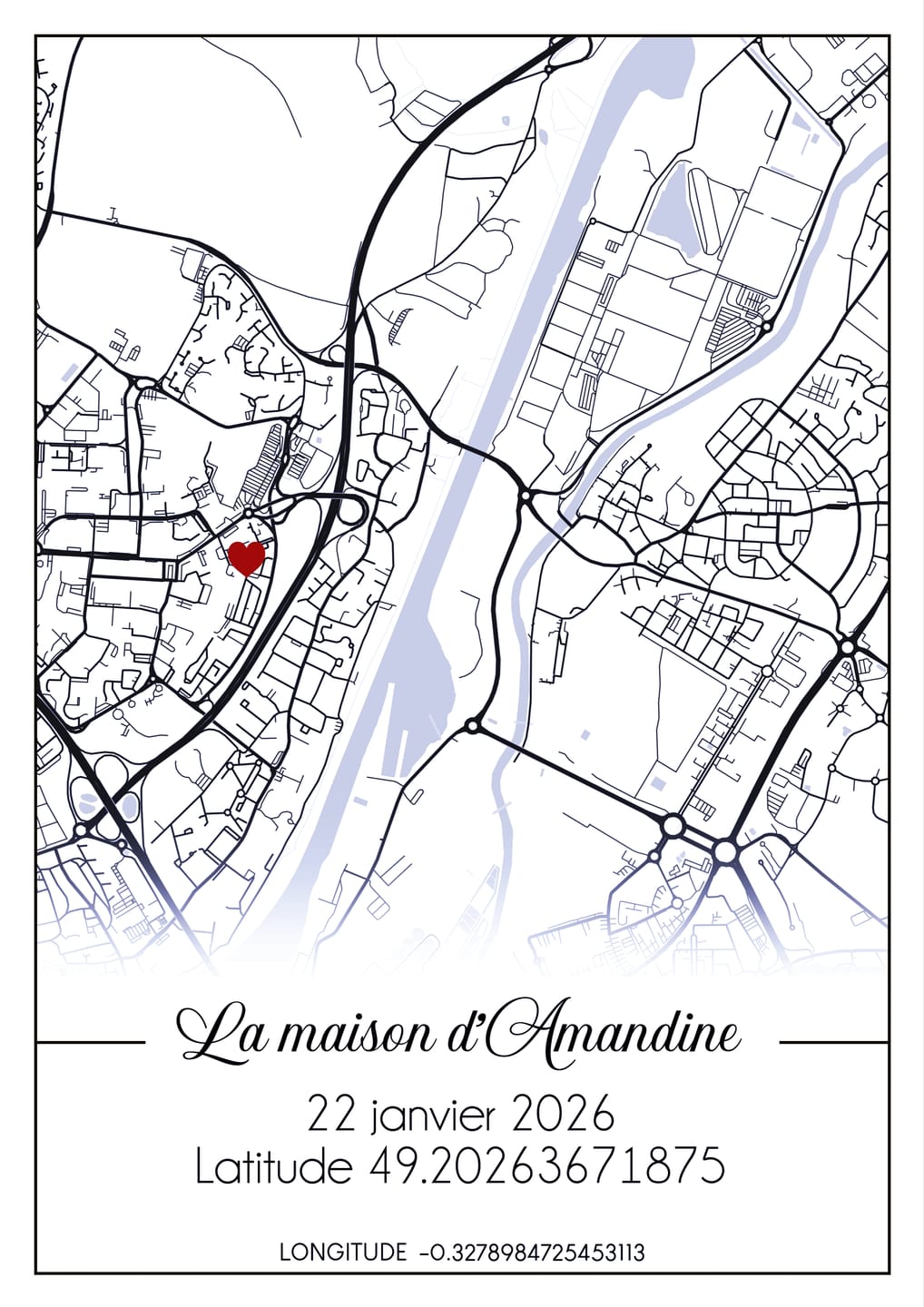 Customer photo review of Affiche Personnalisée Couple La où tout a commencé – Amour & Lieu De Rencontre