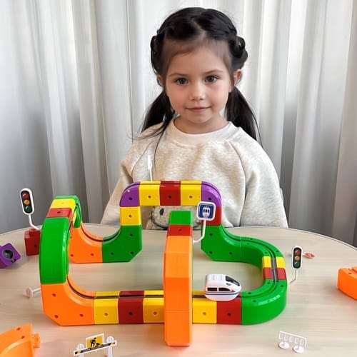 Customer photo review of Montessori Puzzle Track™ - Zero Gravity Tower Track