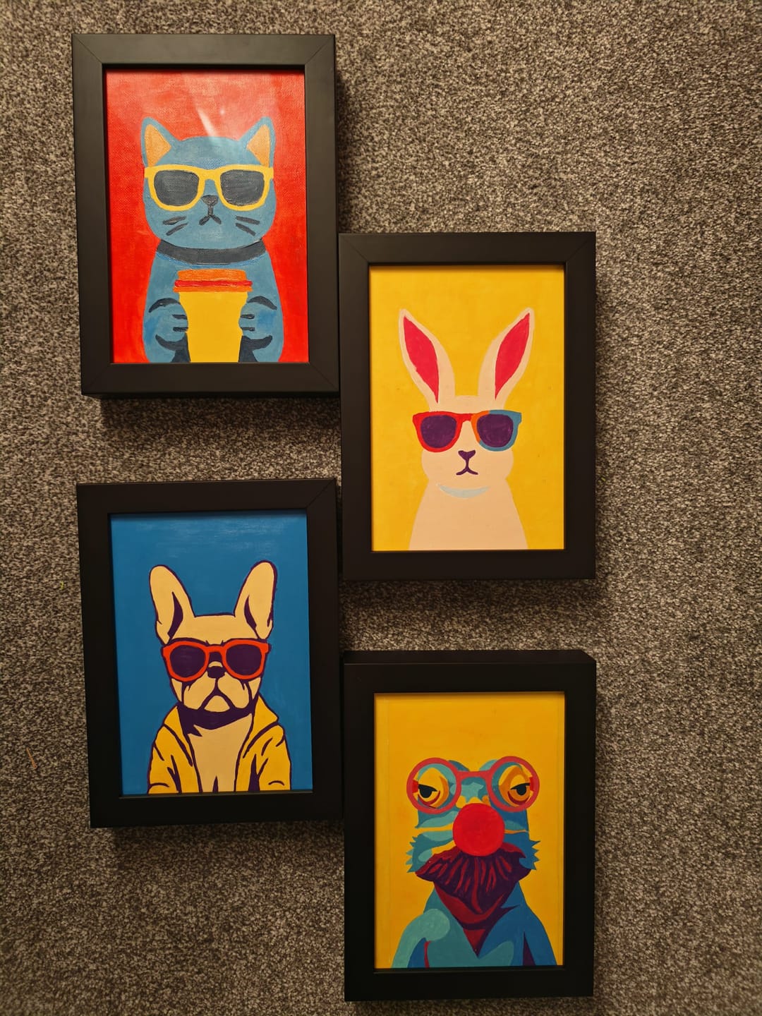 Customer photo review of 6 Mini Paintings | Cool Animals Set