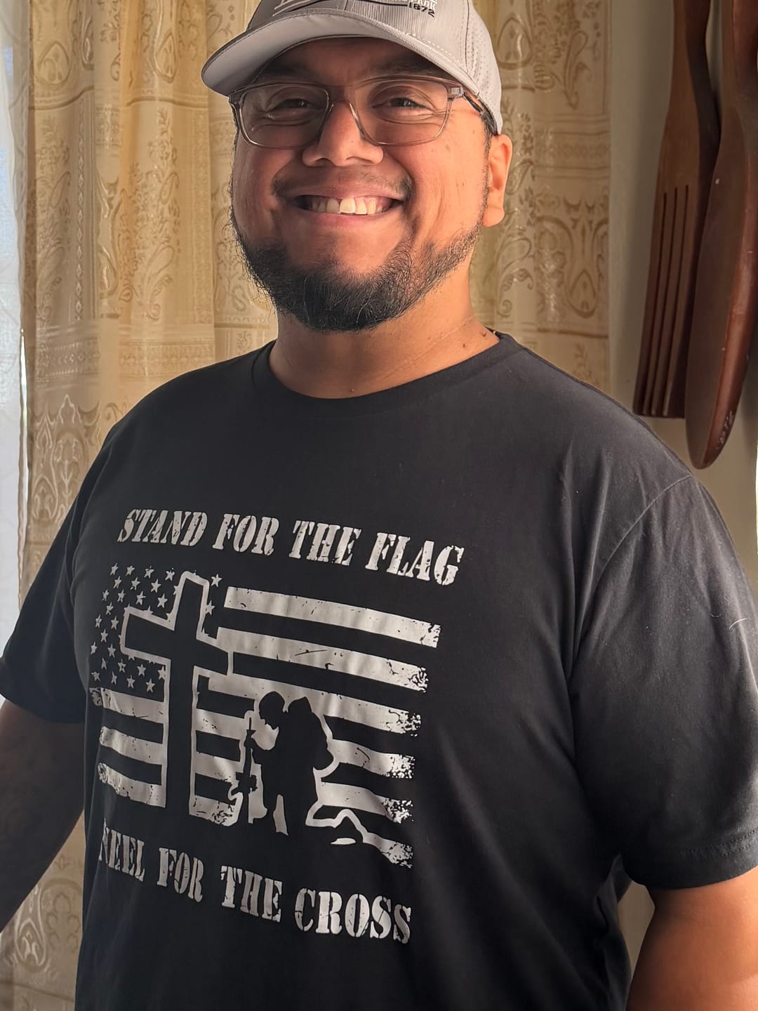 Customer photo review of Kneel For The Cross - Tee