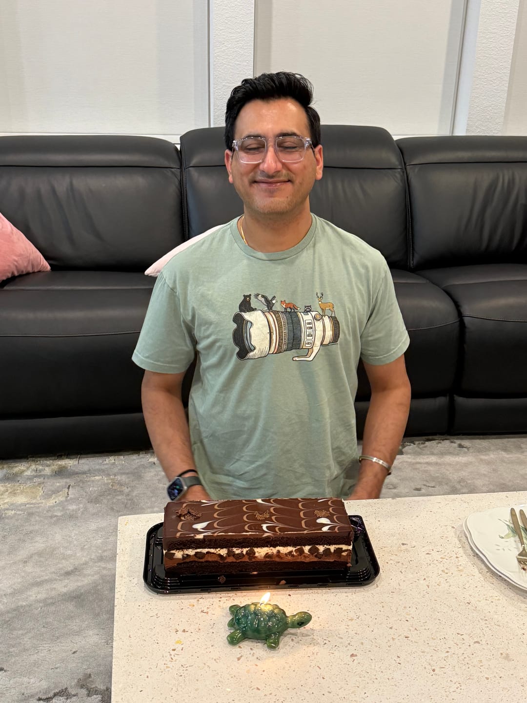 Customer photo review of Forest Friends Camera Lens T-Shirt