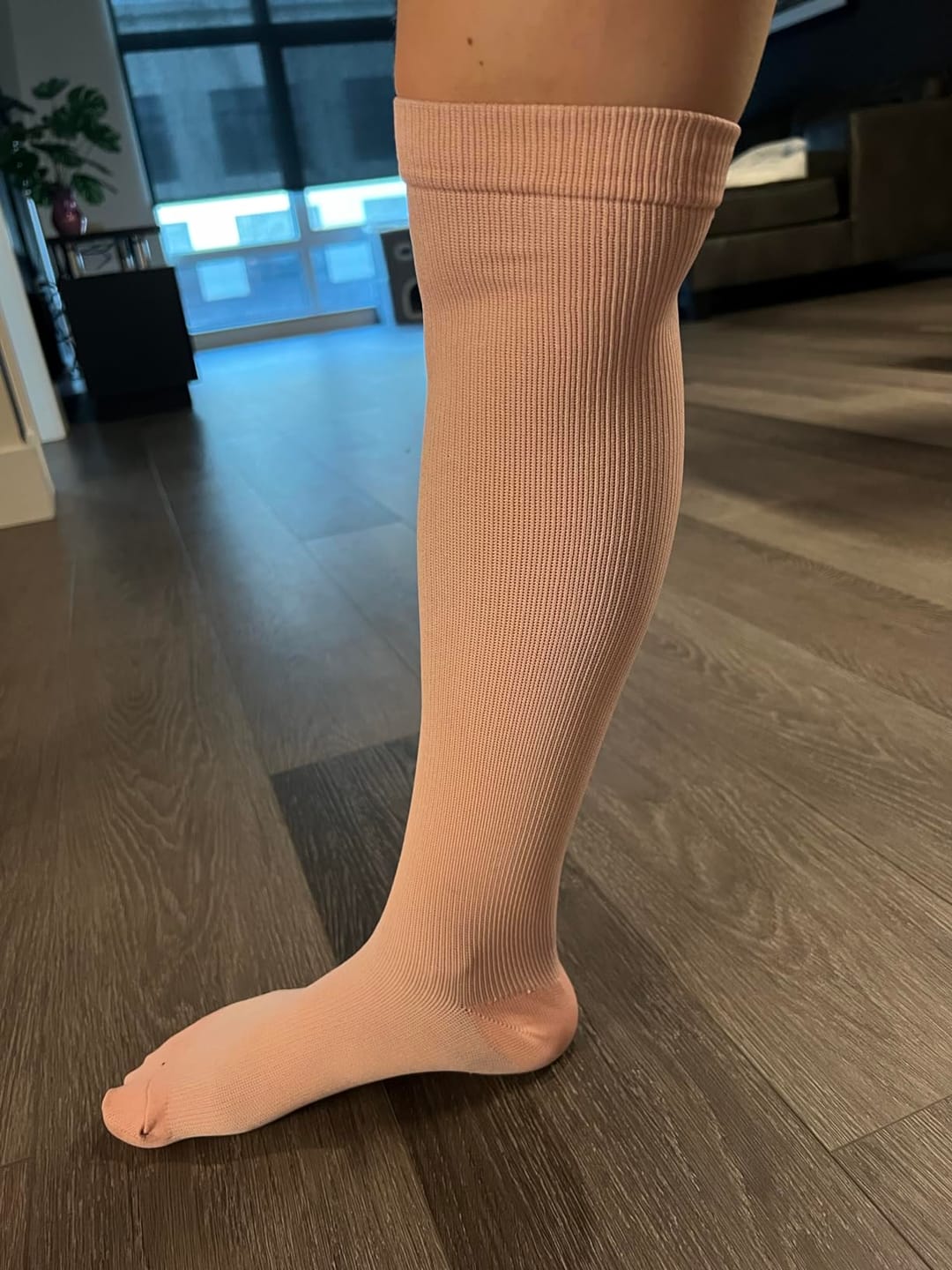 Customer photo review of Bamboo Nude Compression Socks