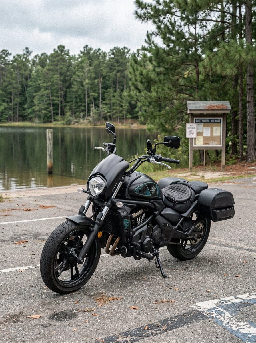 Customer photo review of 28L - Pantheon Medium Quick Mount Kawasaki Vulcan S VN650 Motorcycle Saddlebags