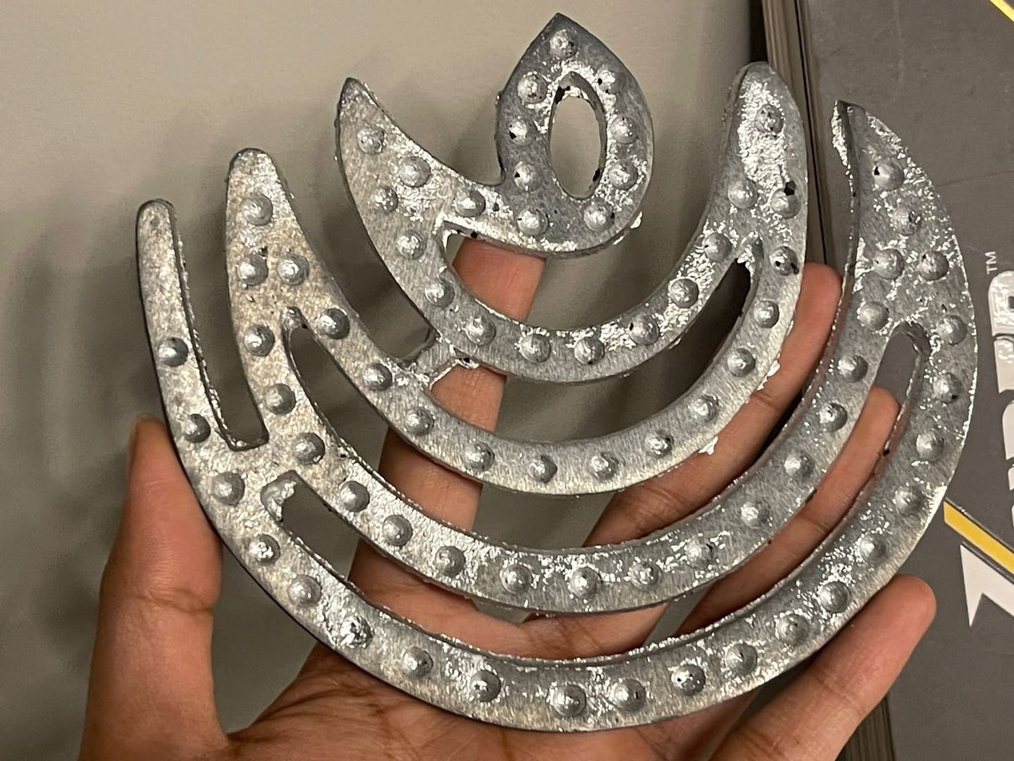 Customer photo review of Zinc Moon Helix – Vastu Remedy for North-East Direction Correction | Water Element Harmony | 4 & 6 Inch