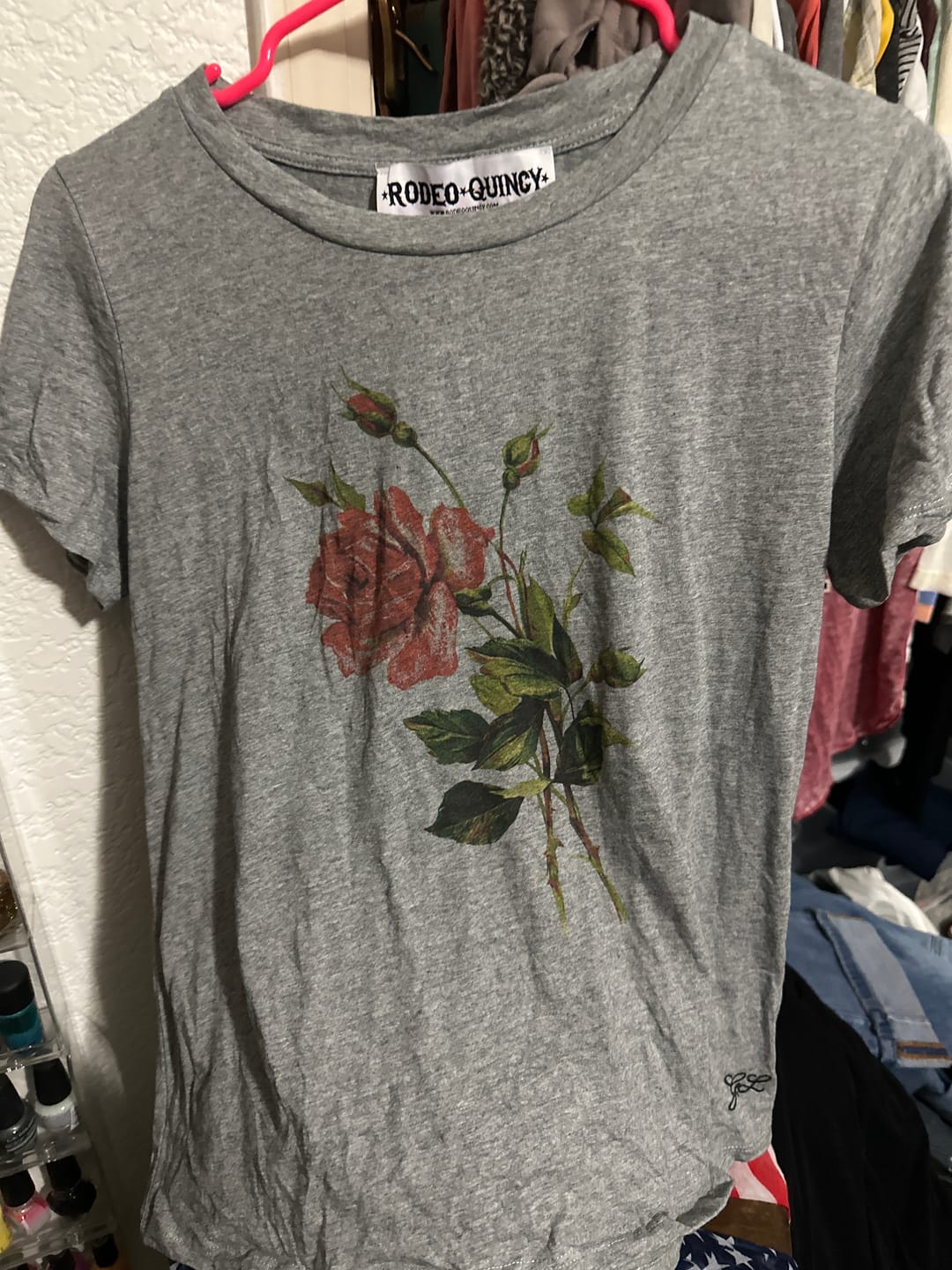 Customer photo review of The Long Stem Rose Tee