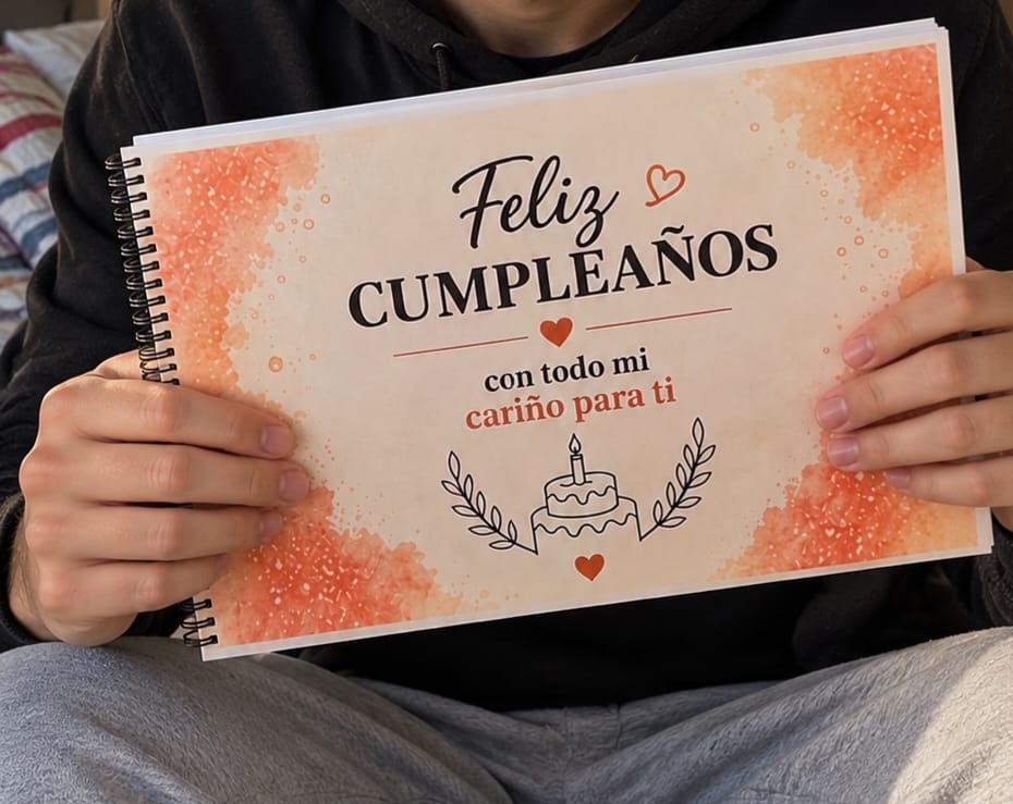 Customer photo review of Álbum imprimible "Feliz cumpleaños"