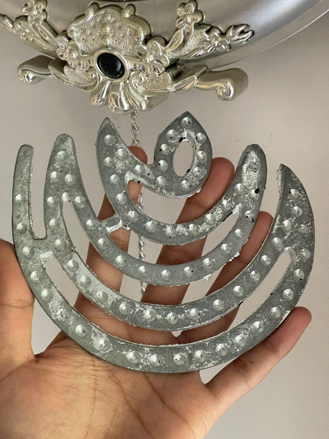Customer photo review of Zinc Moon Helix – Vastu Remedy for North-East Direction Correction | Water Element Harmony | 4 & 6 Inch