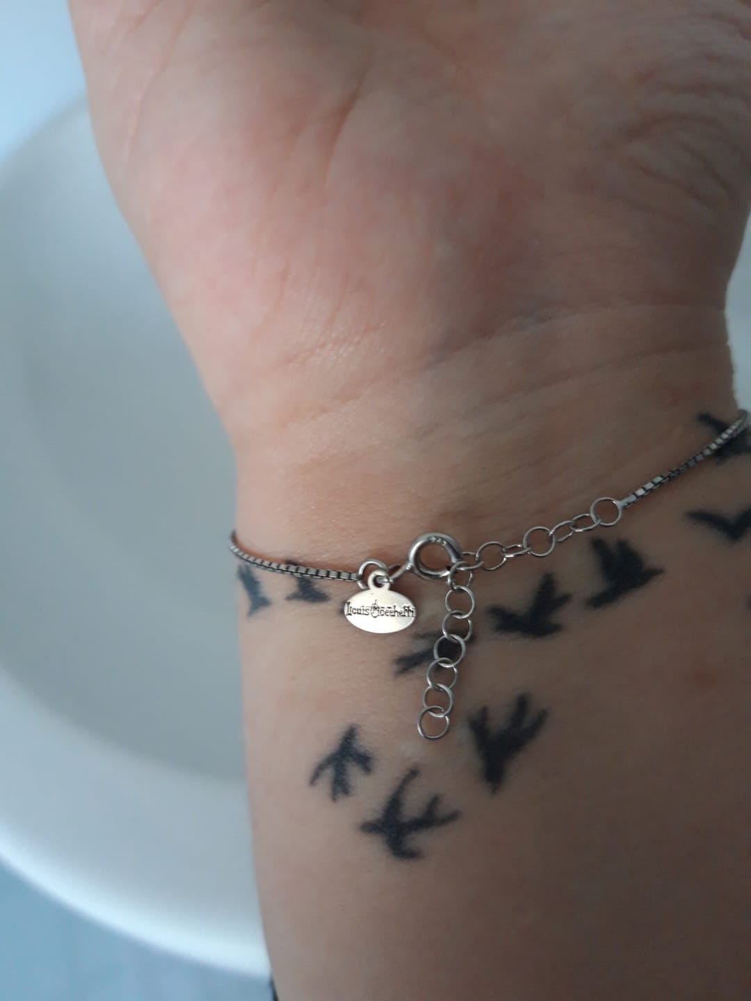 Customer photo review of Bracciale maglia VENETA in argento rodiato ref. LC170