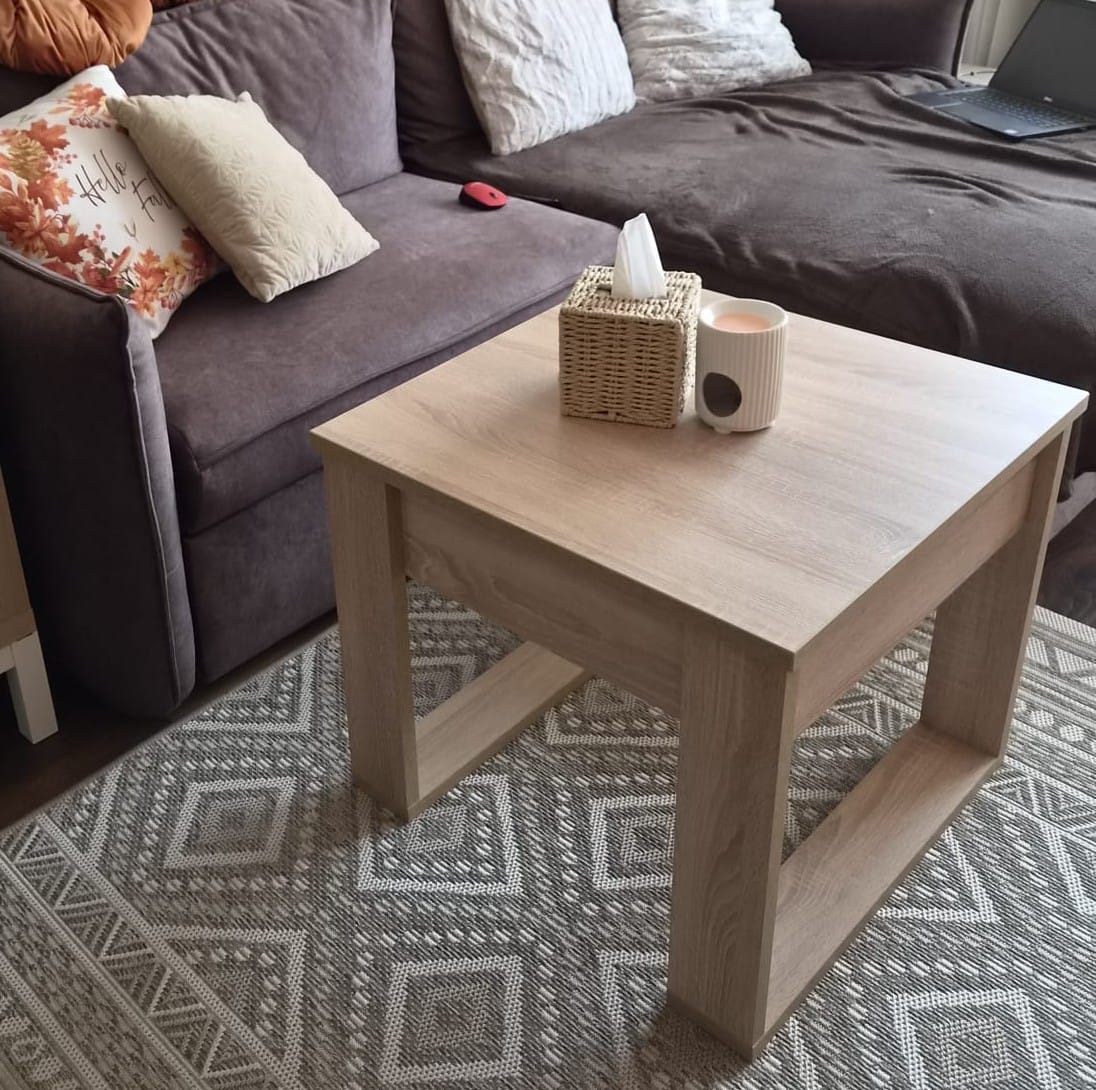 Customer photo review of Masuta NEA KWADRAT, stejar sonoma, PAL furniruit, 60x60x52 cm