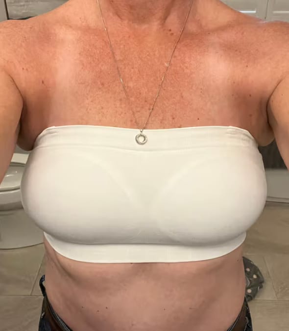 Customer photo review of Strapless Bandeau Bra