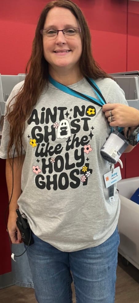 Customer photo review of Ain't No Ghost Tee