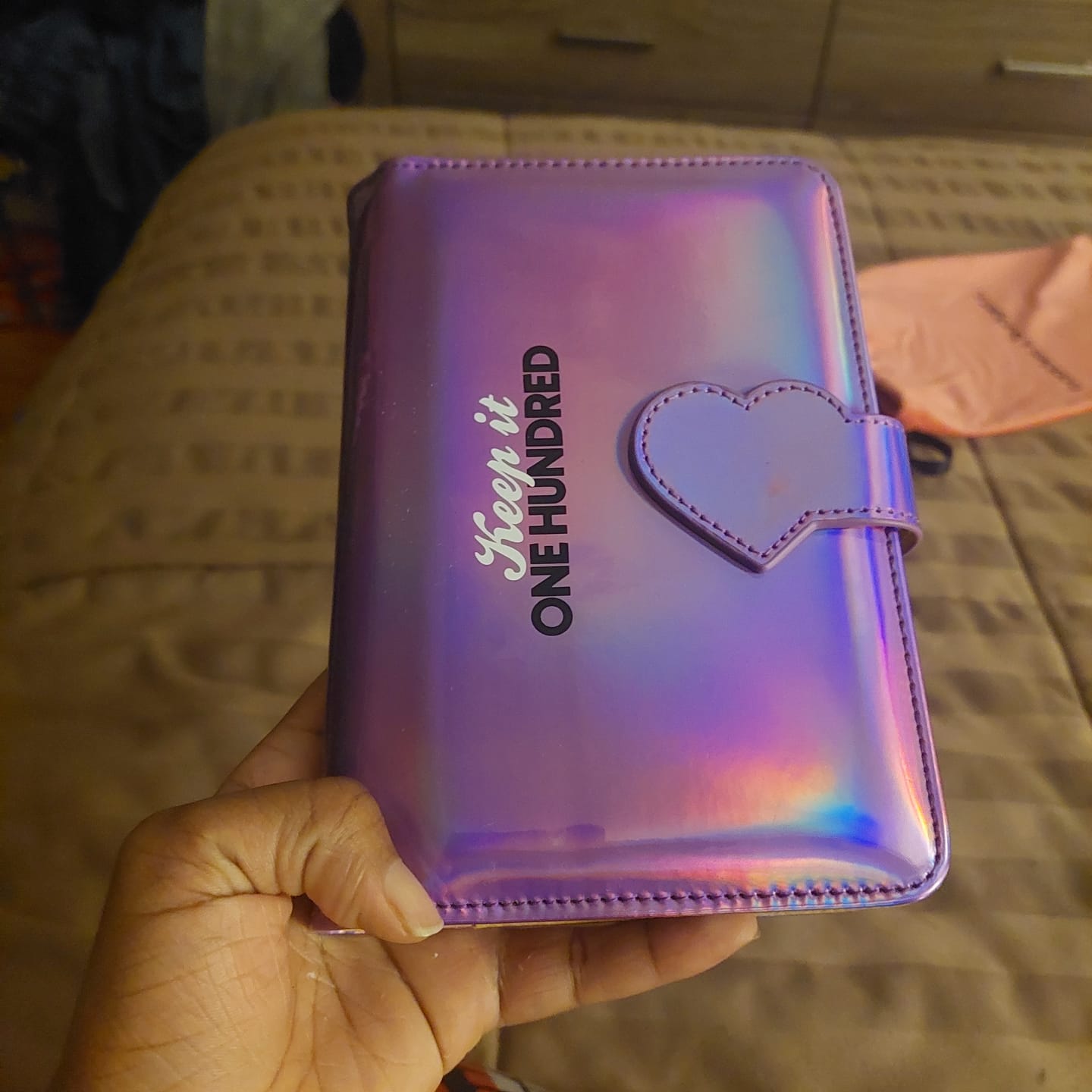 Customer photo review of Keep it 100 - Purple | The Slim 100 Envelope Challenge