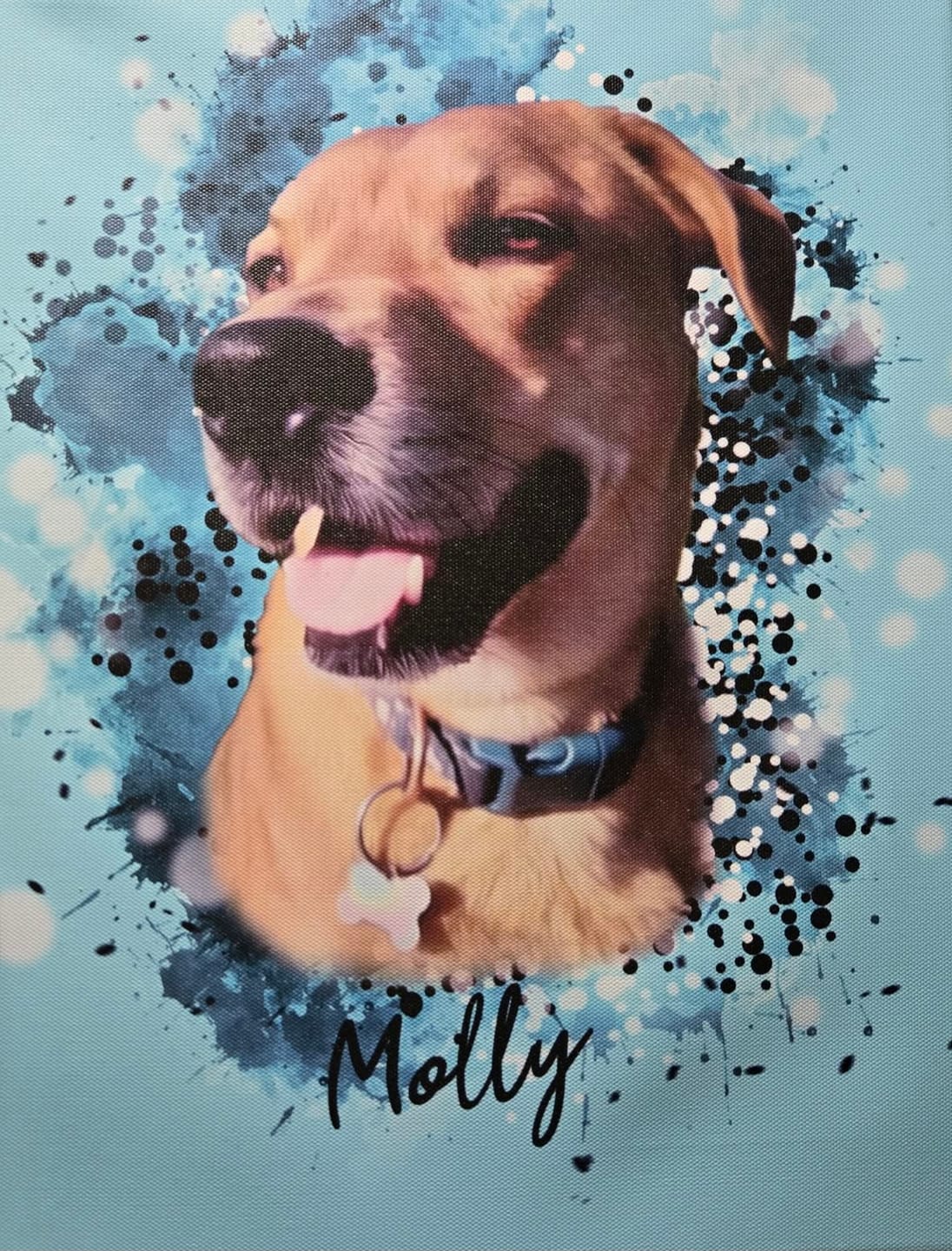 Customer photo review of Personalized Pet Art - Canvas