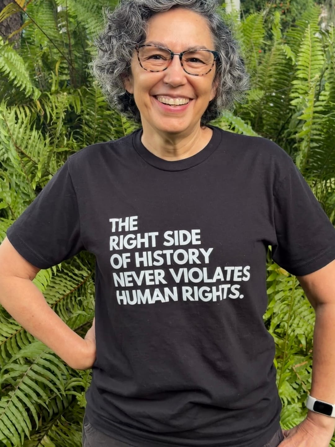 Customer photo review of Right Side of History Unisex T-shirt