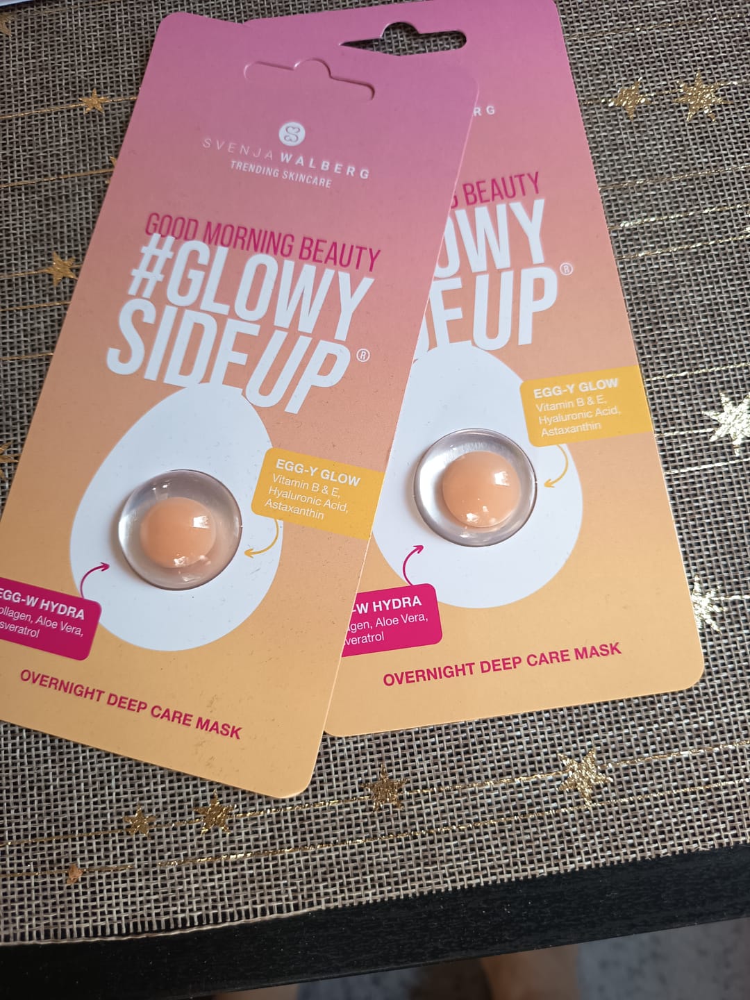 Customer photo review of 3er Pack GLOWYSIDEUP® Overnight Leave-On Maske