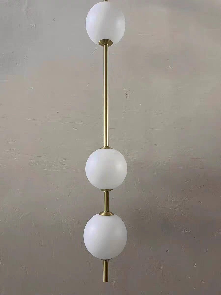 Customer photo review of Stacked Globe Pendant Light, Opal Balls, Brass or Black