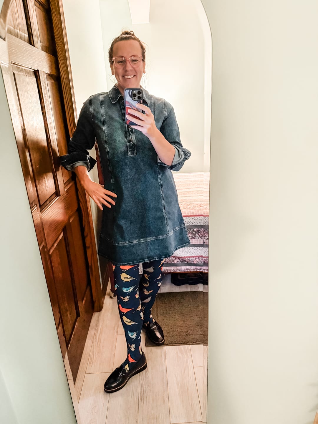 Customer photo review of COCO tights Navy Birds