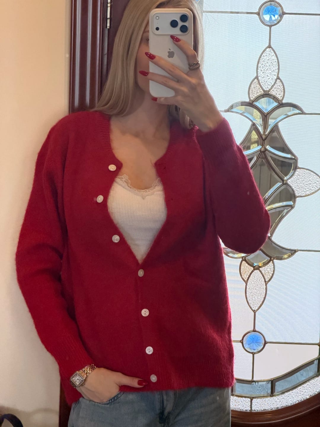Customer photo review of Hetty Vintage Knitted Cardigan