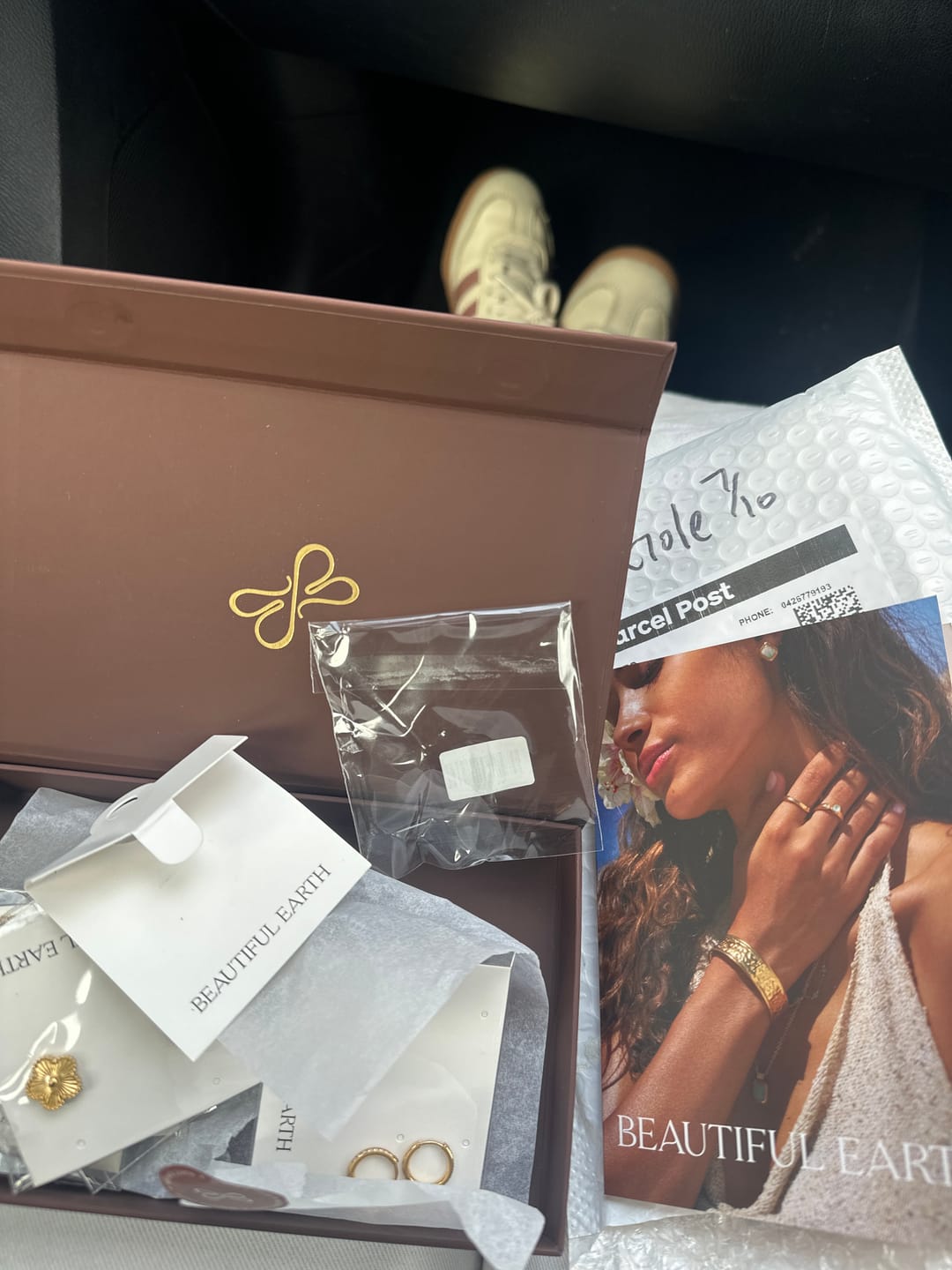 Customer photo review of Eternity Hoop Earrings