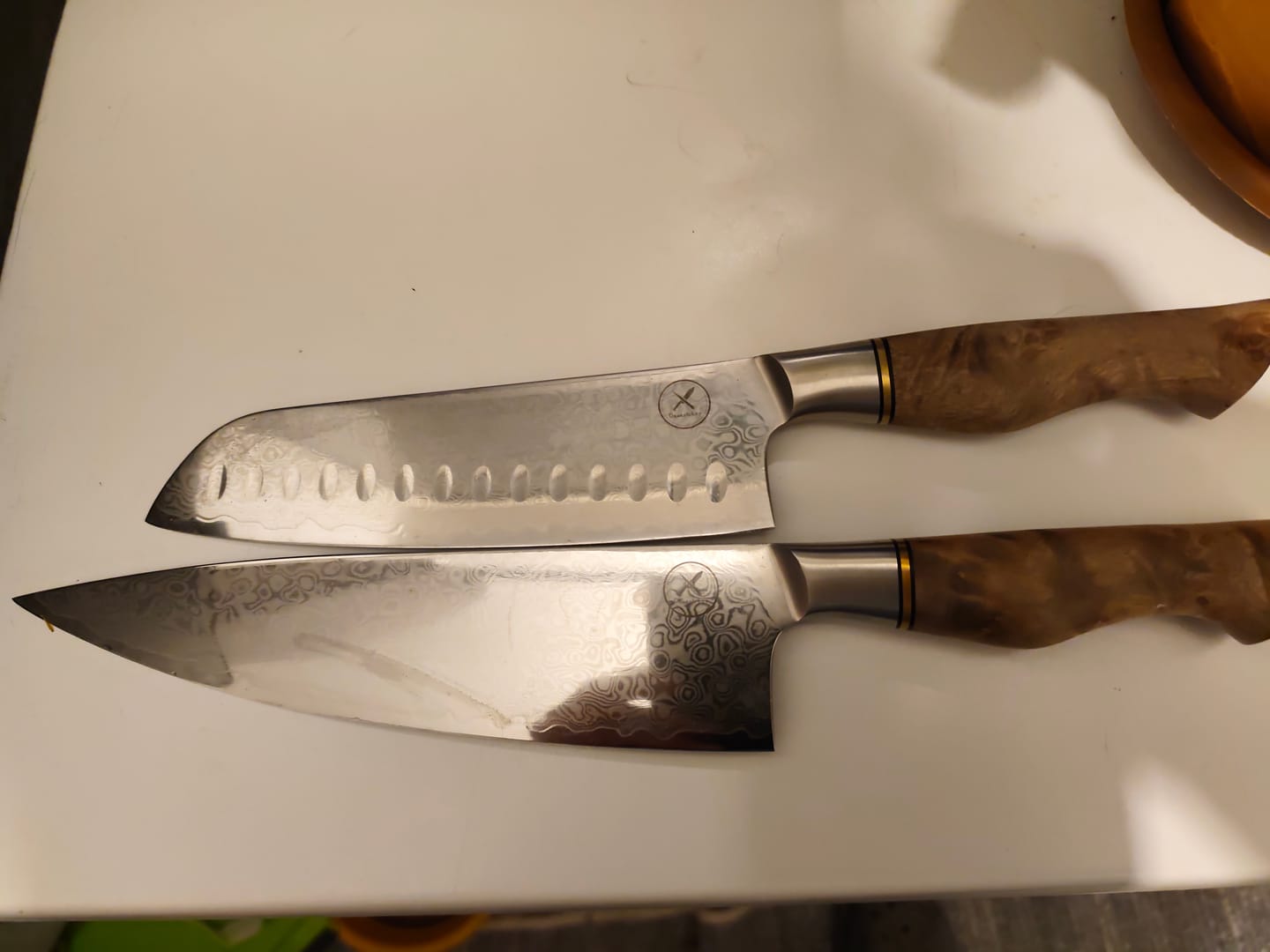 Customer photo review of Personalisierbares Damast Chefmesser Bergahorn