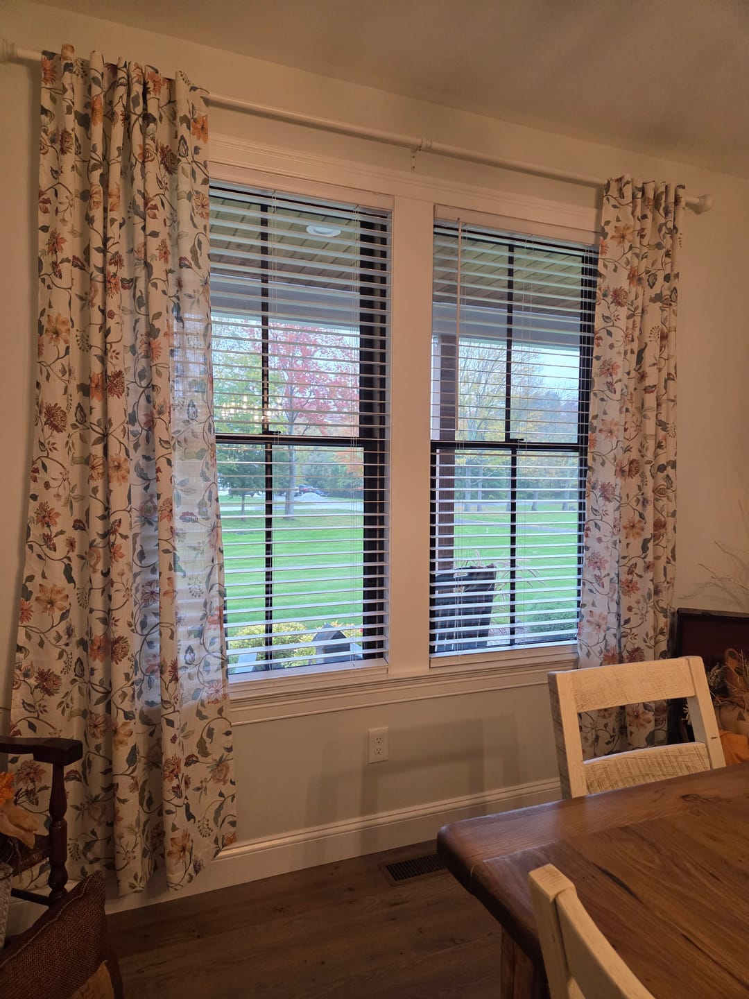 Customer photo review of Hattie Floral Linen Blend Curtains (2 Panels)