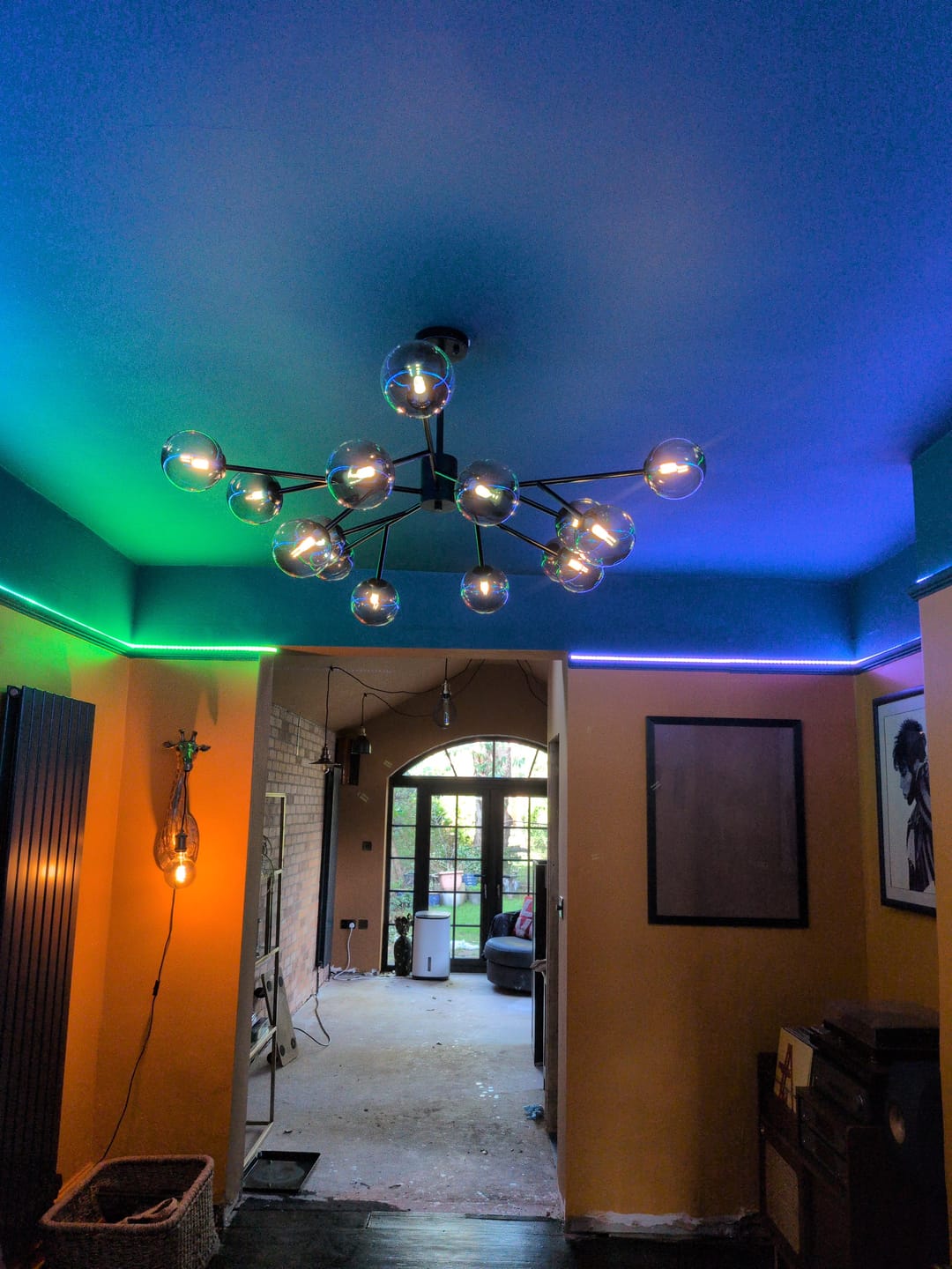 Customer photo review of 15-Light Blue Branch Sputnik Chandelier