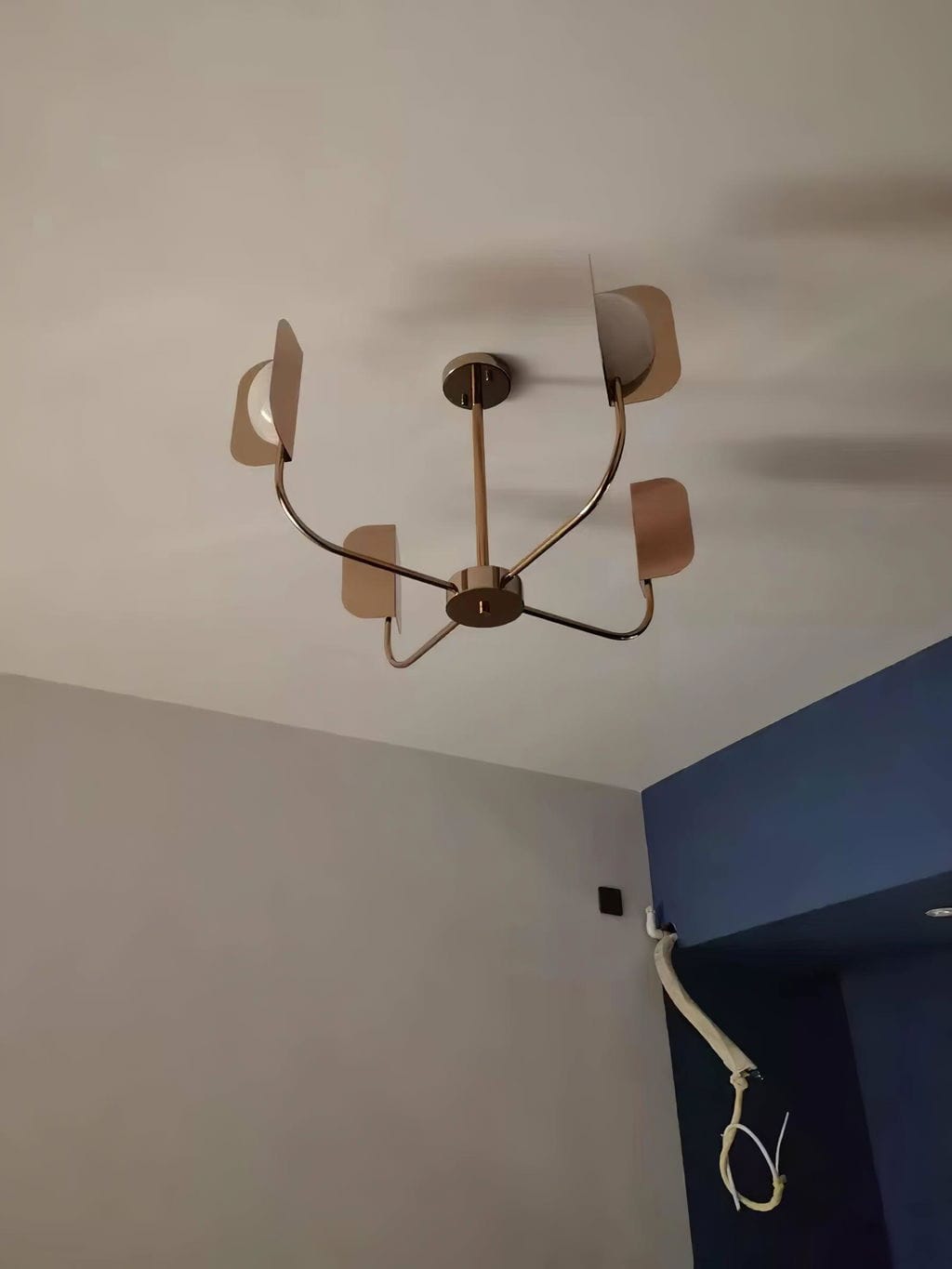 Customer photo review of Hand Forged Branch Chandelier, Copper, Acrylic Shades