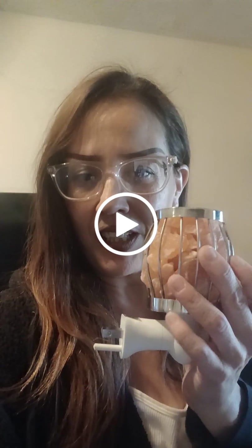 Customer video review of Stainless Steel Basket w/ Salt Rocks- Night Light
