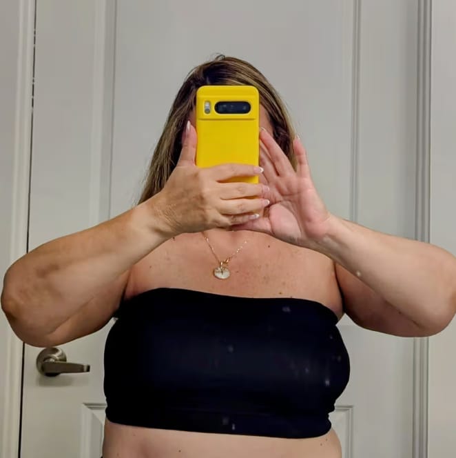 Customer photo review of Strapless Bandeau Bra