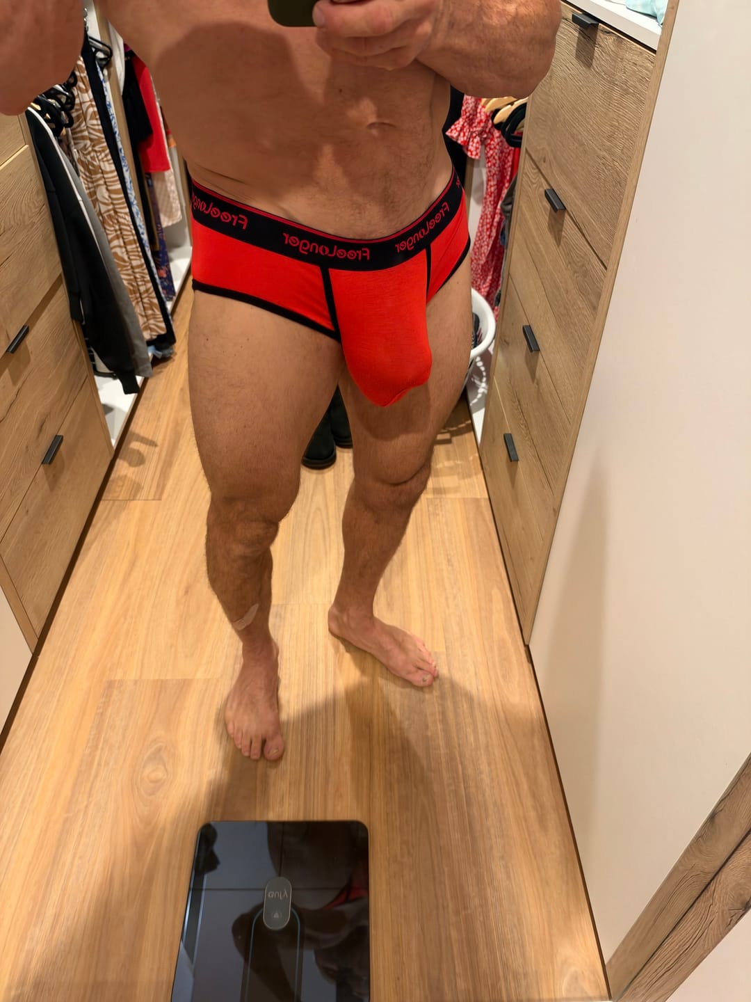 Customer photo review of FreeLonger Men's Microfiber Covered Silky Touch Briefs