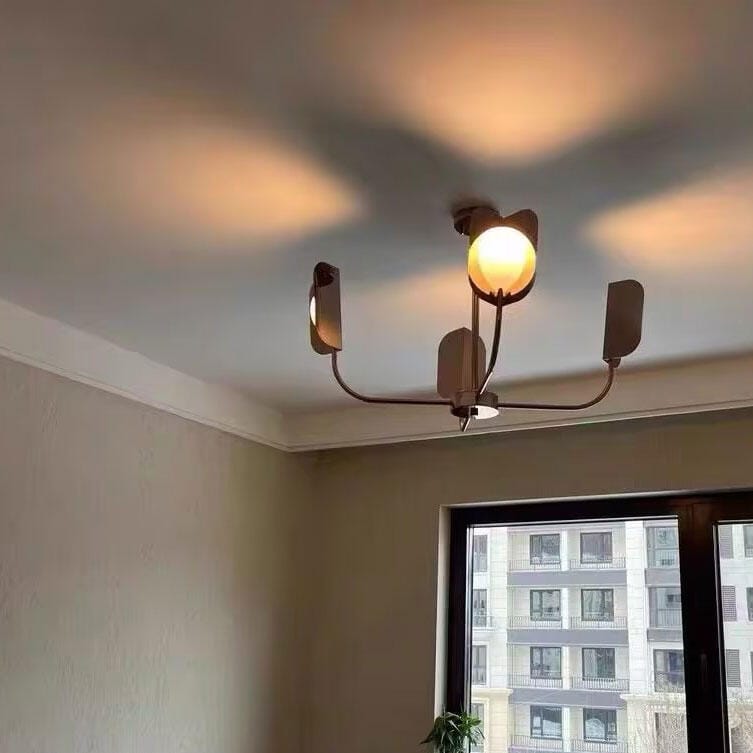 Customer photo review of Hand Forged Branch Chandelier, Copper, Acrylic Shades