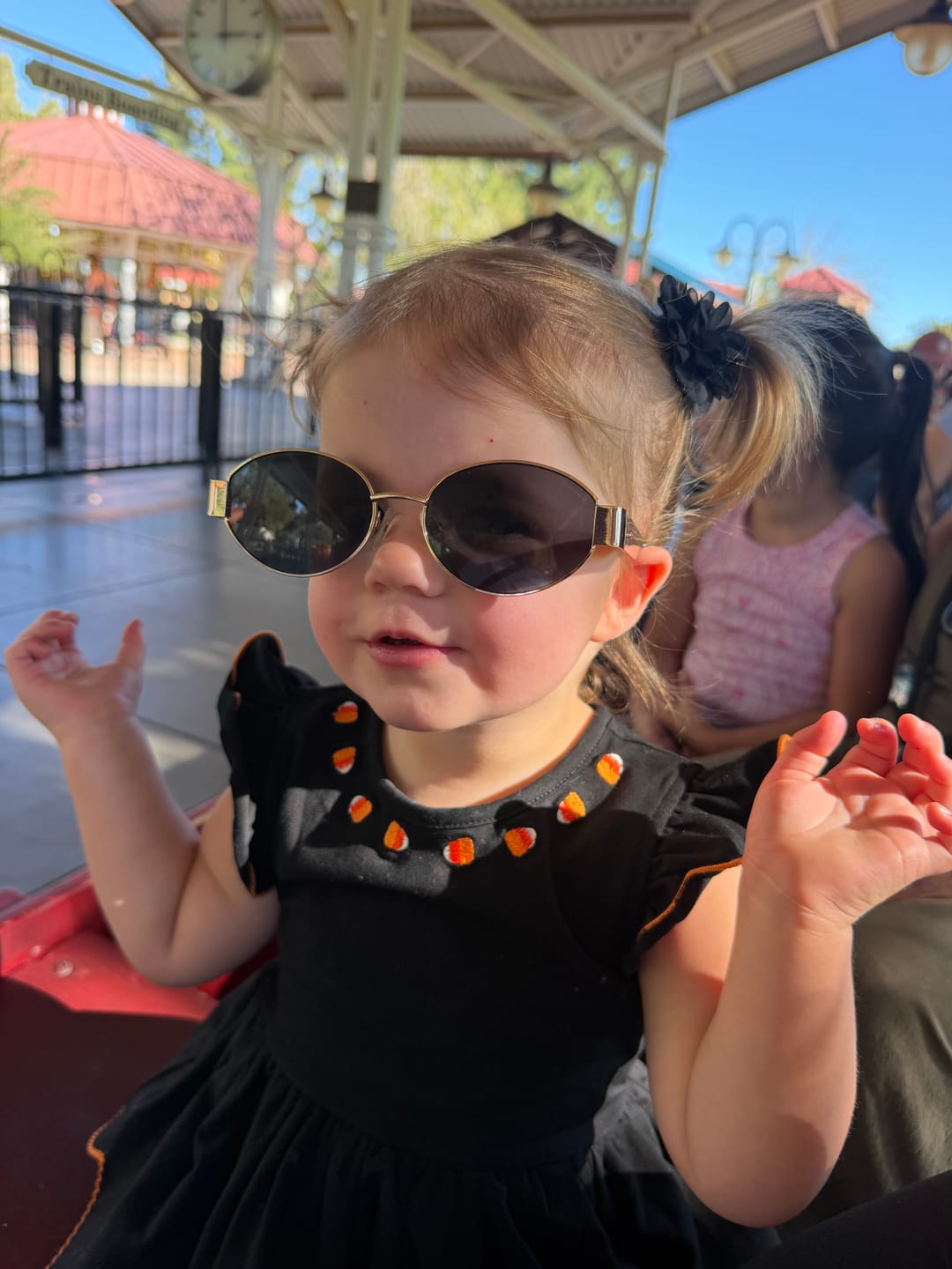 Customer photo review of *PREORDER* Candy Corn Cutie Scallop Tunic Set