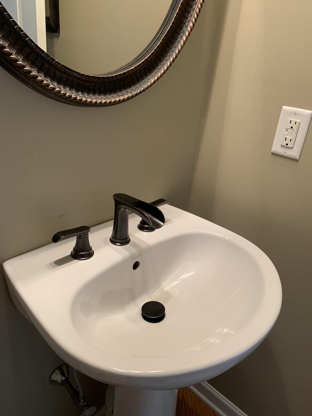 Customer photo review of Farsund - 8-Inch Widespread Dual-Handle Basin Faucet