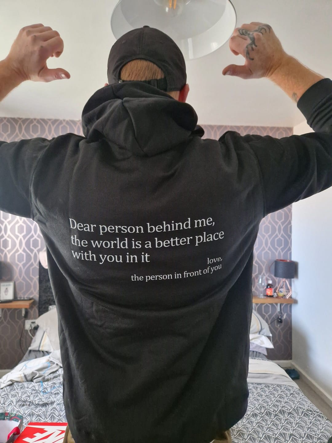Customer photo review of Dear Person Behind Me (You are enough) Hoodie