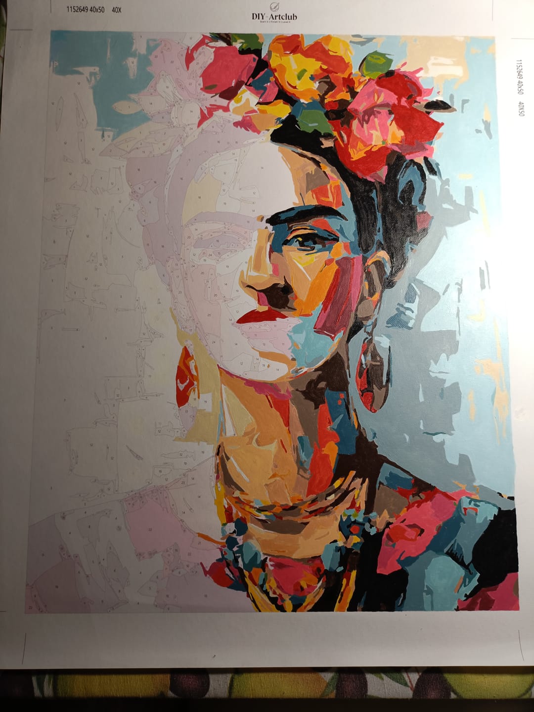 Customer photo review of Expressive Frida | Paint by Number