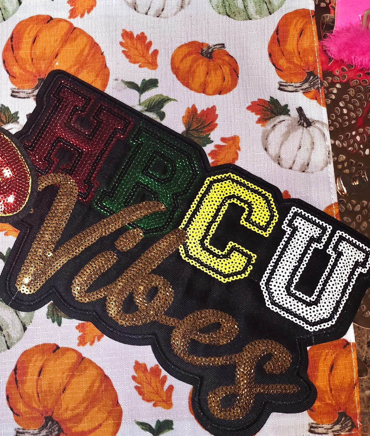 Customer photo review of HBCU Vibes Sequin Patches