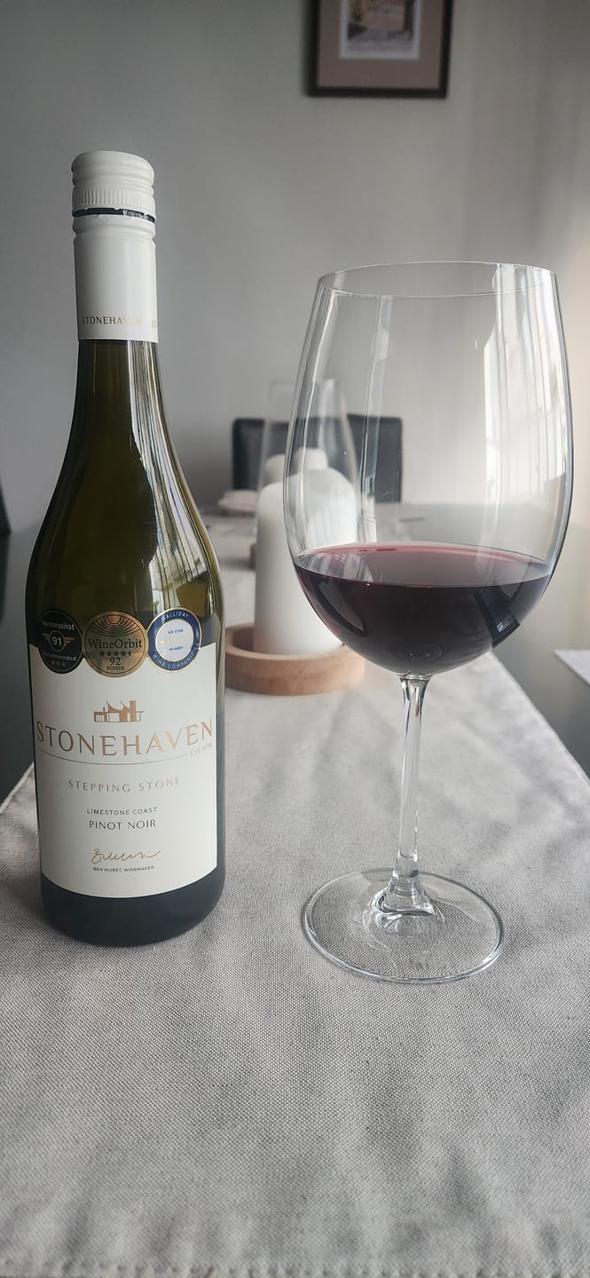 Customer photo review of Stepping Stone Pinot Noir 2025