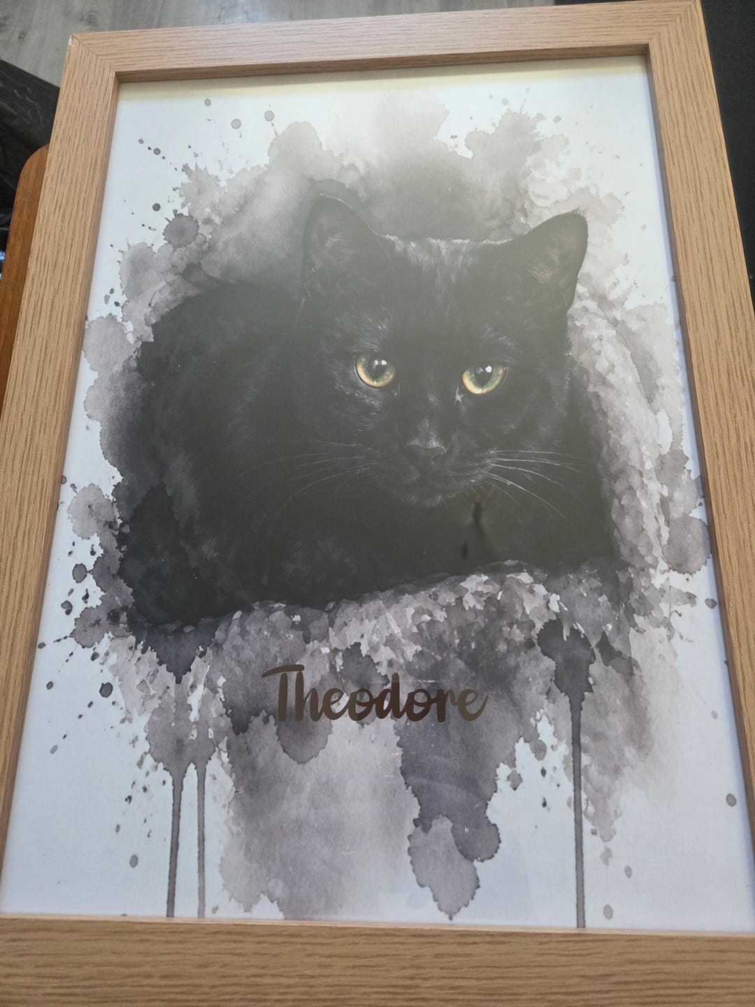 Customer photo review of Personalised Poster - Watercolour Realistic Portrait