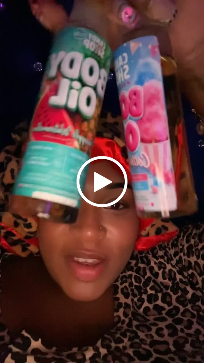 Customer video review of Cotton Candy Body Oil