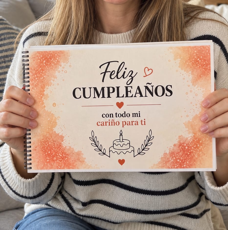 Customer photo review of Álbum imprimible "Feliz cumpleaños"