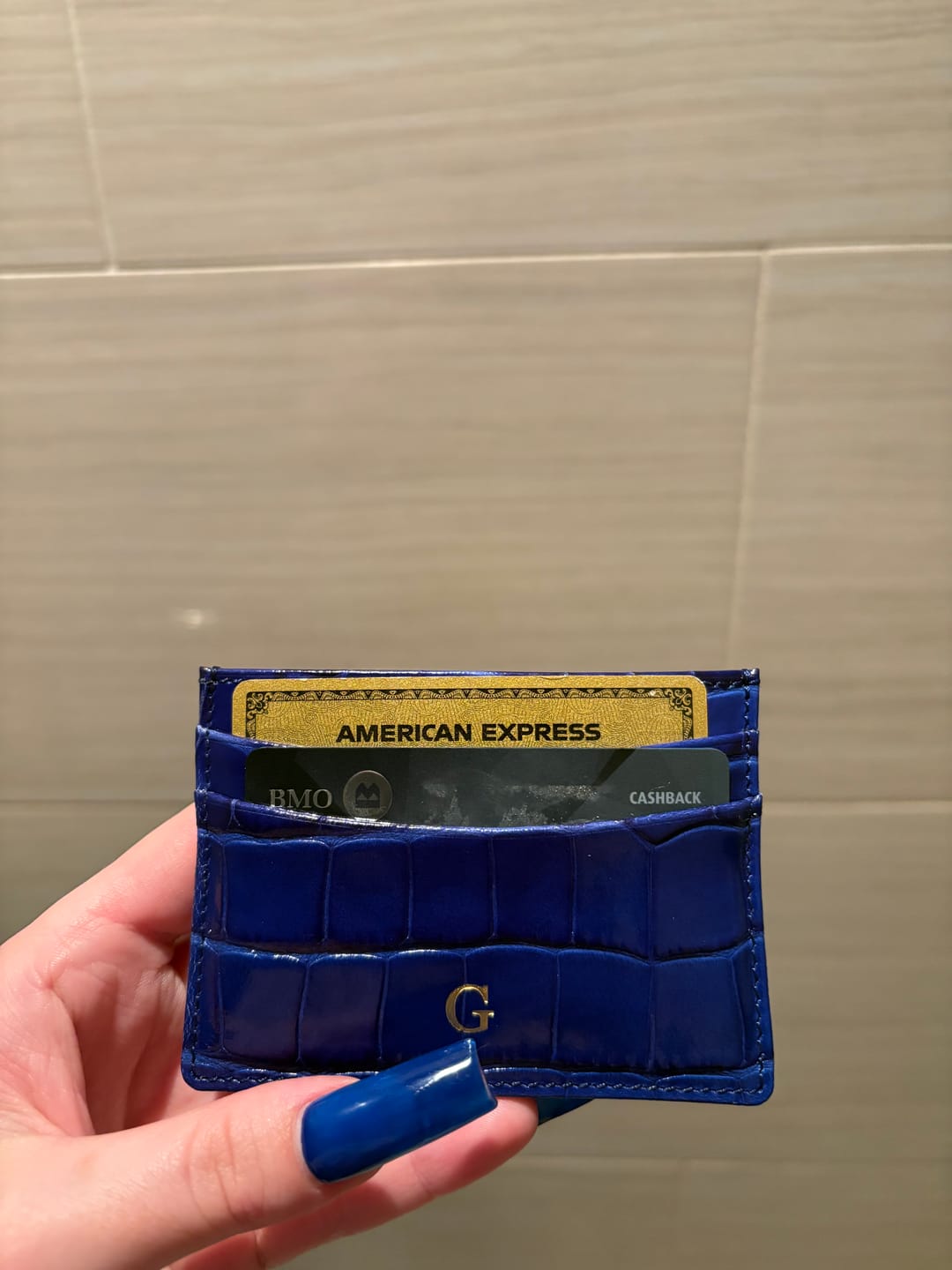 Customer photo review of Roma Italian Leather Personalized Cardholder