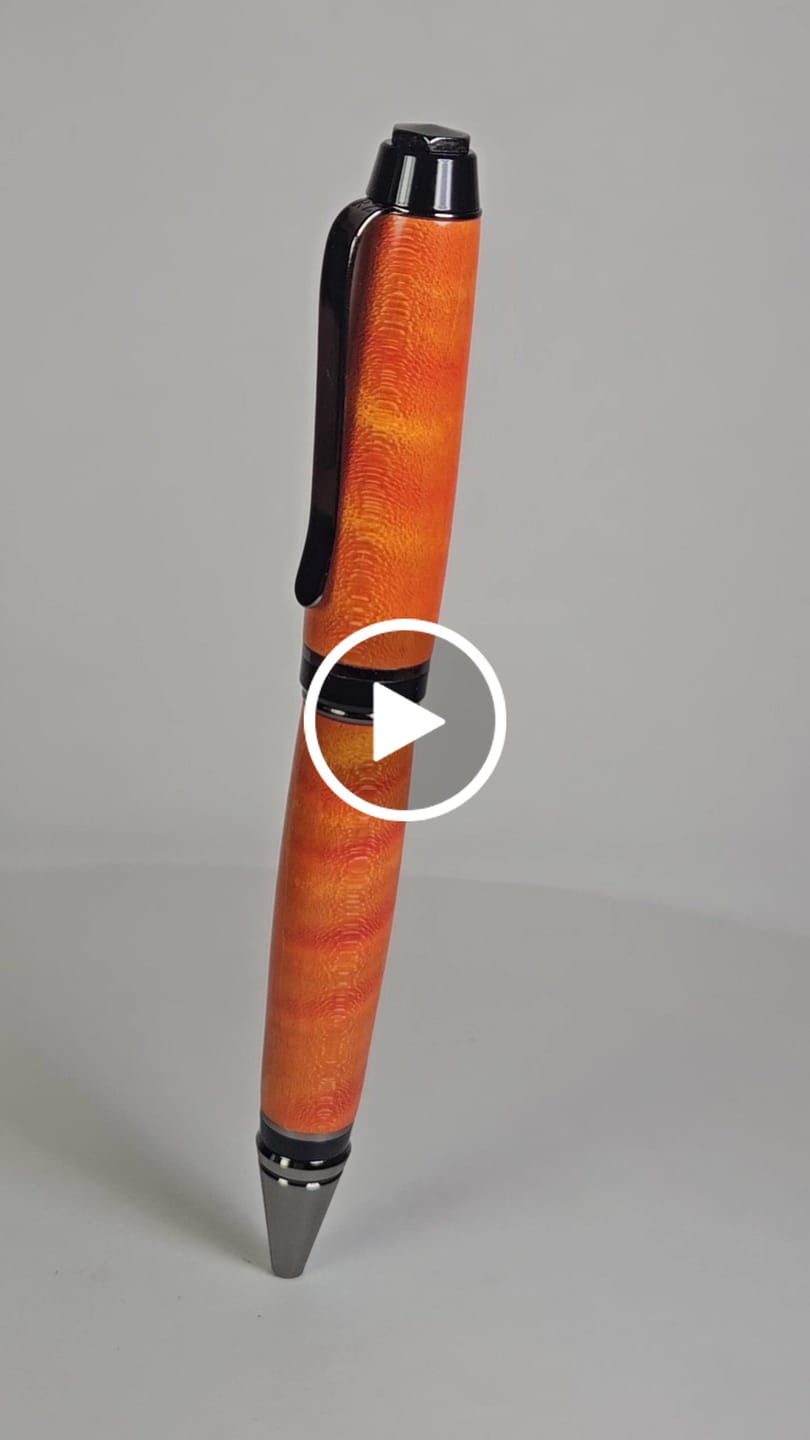 Customer video review of Flame Maple Wood Pen Blank