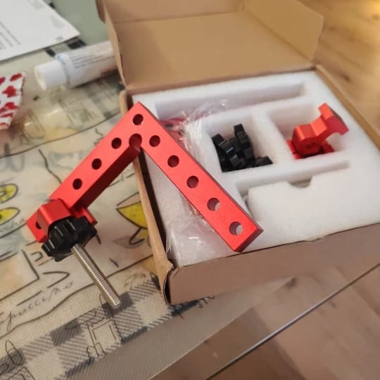 Customer photo review of 90° Clamping Squares with Clamps, 4-Pack