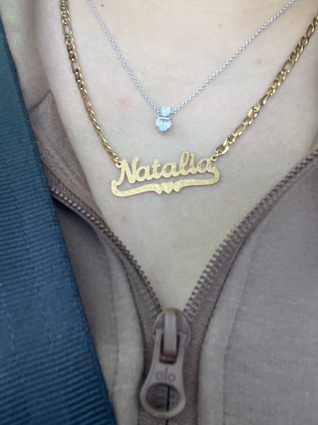 Customer photo review of Diamond Cut Heart Name Necklace