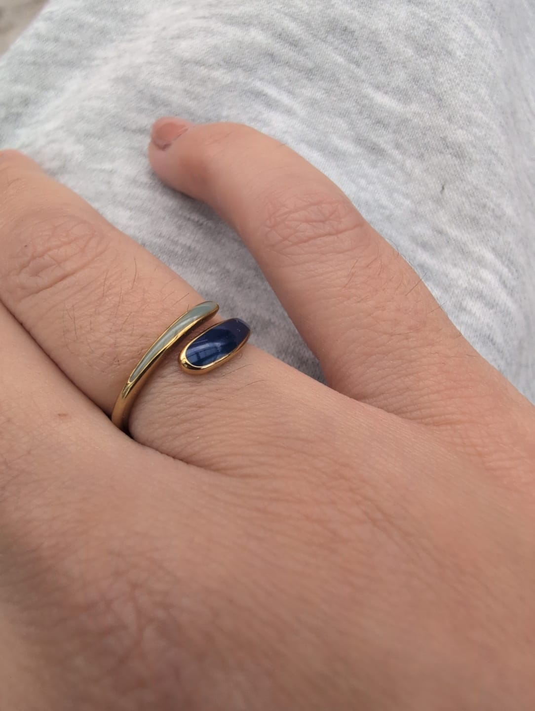Customer photo review of Safira Blue Wrap Ring