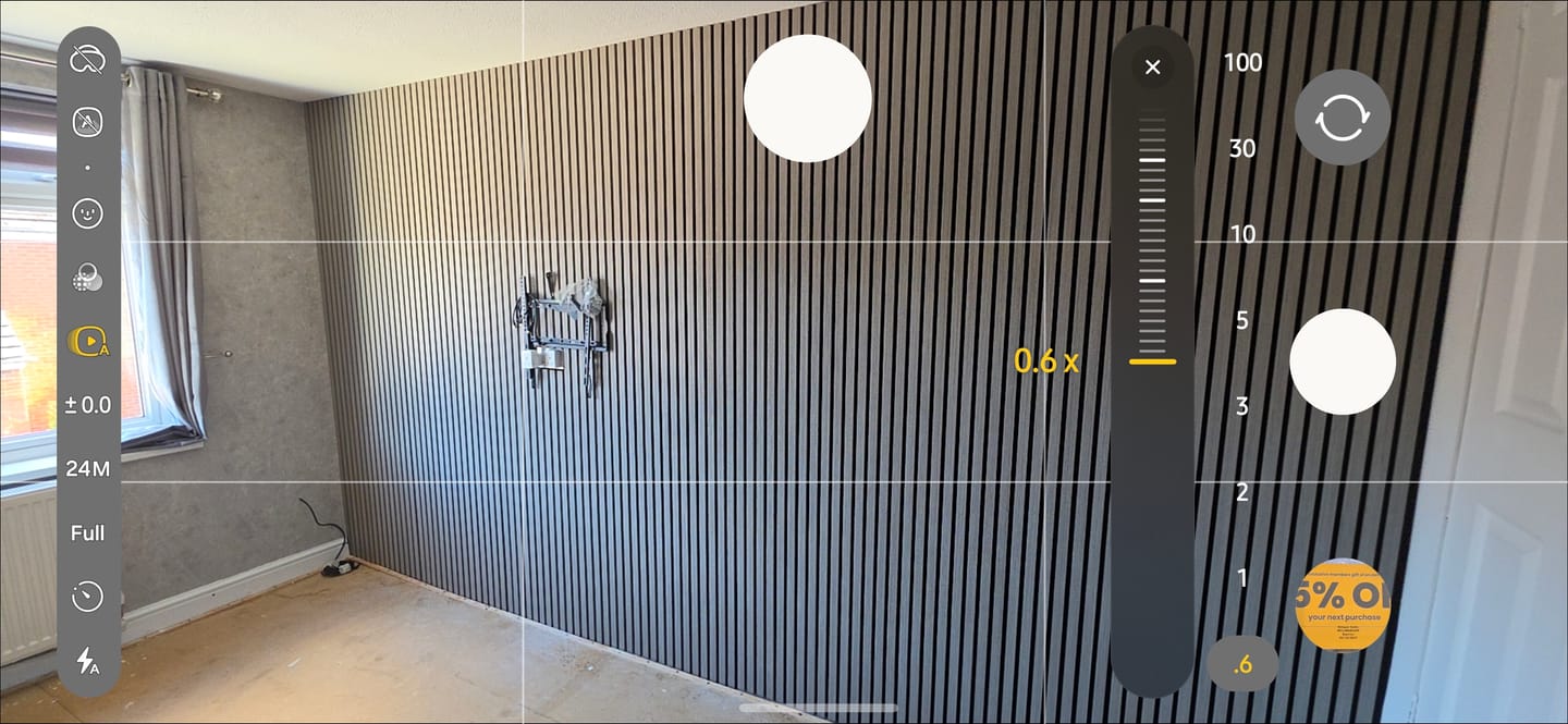 Customer photo review of Grey Oak Acoustic Wall Panel