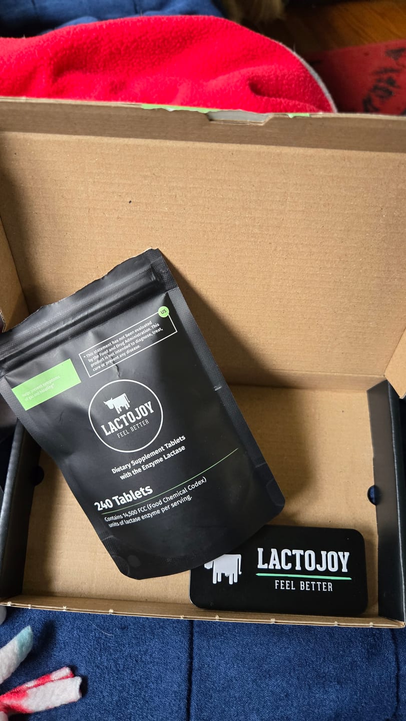 Customer photo review of LactoJoy Lactase Pills - 14,500 FCC - 240 pcs refill bag